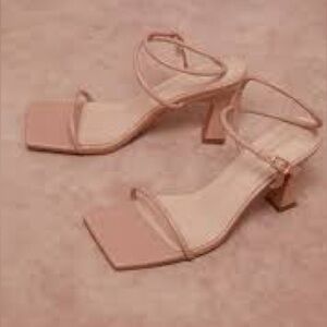 Elegant PrettyLittleThing Nude Strappy Heels